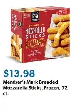 Sam's Club Member's Mark Breaded Mozzarella Sticks, Frozen, 72 ct offer