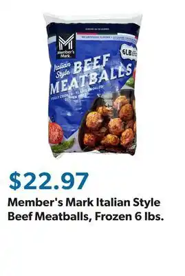 Sam's Club Member's Mark Italian Style Beef Meatballs, Frozen 6 lbs offer