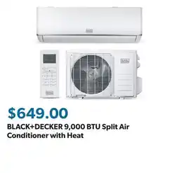 Sam's Club BLACK+DECKER 9,000 BTU Split Air Conditioner with Heat offer
