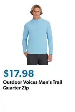 Sam's Club Outdoor Voices Men's Trail Quarter Zip offer
