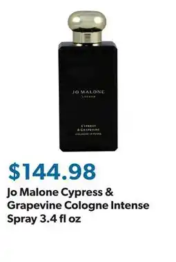 Sam's Club Jo Malone Cypress & Grapevine Cologne Intense Spray 3.4 fl oz offer