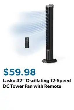 Sam's Club Lasko 42 Oscillating 12-Speed DC Tower Fan with Remote offer