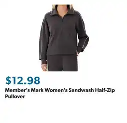 Sam's Club Member's Mark Women's Sandwash Half-Zip Pullover offer