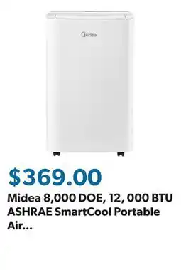 Sam's Club Midea 8,000 DOE, 12, 000 BTU ASHRAE SmartCool Portable Air Conditioner, For spaces up to 350 Sq. Ft offer