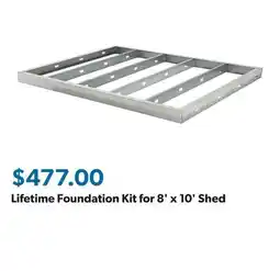Sam's Club Lifetime Foundation Kit for 8' x 10' Shed offer