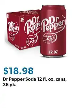 Sam's Club Dr Pepper Soda 12 fl. oz. cans, 36 pk offer