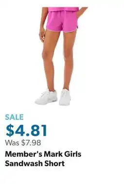 Sam's Club Member's Mark Girls Sandwash Short offer