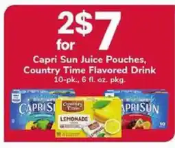 Safeway Capri Sun Juice Pouches, Country Time Flavored Drink offer