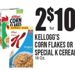 Extra Supermarket KELLOGG'S CORN FLAKES OR SPECIAL K CEREAL offer