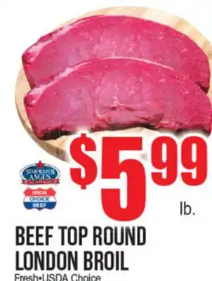 Extra Supermarket BEEF TOP ROUND LONDON BROIL offer