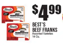 Extra Supermarket BEST'S BEEF FRANKS offer