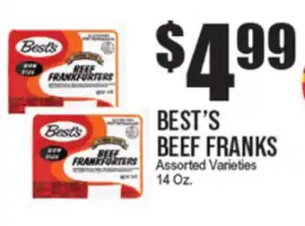 Extra Supermarket BEST'S BEEF FRANKS offer