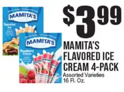 Extra Supermarket MAMITA'S FLAVORED ICE CREAM 4-PACK offer