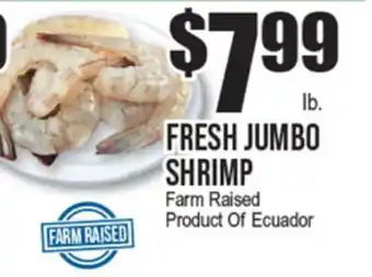 Extra Supermarket FRESH JUMBO SHRIMP offer