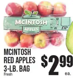 Extra Supermarket MCINTOSH RED APPLES offer