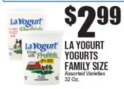 Extra Supermarket LA YOGURT YOGURTS FAMILY SIZE offer
