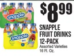 Extra Supermarket SNAPPLE FRUIT DRINKS offer