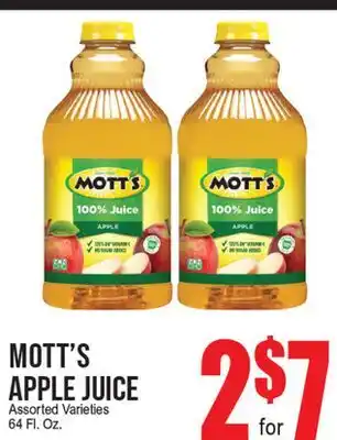 Extra Supermarket MOTT'S APPLE JUICE offer