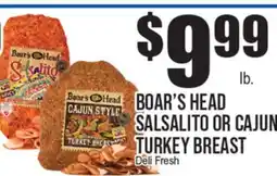 Extra Supermarket BOAR'S HEAD SALSALITO OR CAJUN STYLE TURKEY BREAST offer