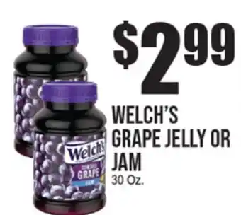 Extra Supermarket WELCH'S GRAPE JELLY OR JAM offer