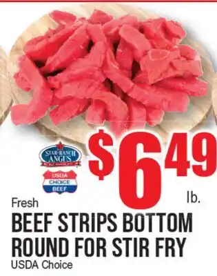 Extra Supermarket BEEF STRIPS BOTTOM ROUND FOR STIR FRY offer