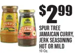 Extra Supermarket SPUR TREE JAMAICAN CURRY, JERK SEASONING HOT OR MILD offer