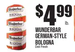 Extra Supermarket WUNDERBAR GERMAN-STYLE BOLOGNA offer