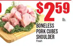 Extra Supermarket BONELESS PORK CUBES SHOULDER offer
