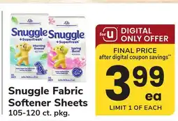 ACME Snuggle Fabric Softener Sheets offer