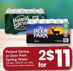 ACME Poland Spring or Deer Park Spring Water offer