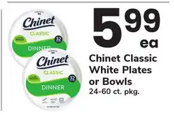 ACME Chinet Classic White Plates or Bowls offer