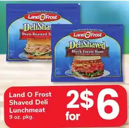 ACME Land O Frost Shaved Deli Lunchmeat offer