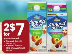 ACME Blue Diamond • Almond Breeze • Almond Breeze Milk Unsweetened 64 fl. oz. ctn offer