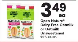 ACME Open Nature Dairy Free Oatmilk or Oatmilk Unsweetened offer