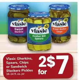 ACME Vlasic Gherkins, Spears, Chips or Sandwich Stackers Pickles offer