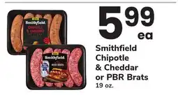ACME Smithfield Chipotle & Cheddar or PBR Brats offer