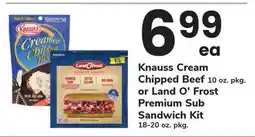 ACME Knauss Cream Chipped Beef 10 oz. pkg. or Land O' Frost Premium Sub Sandwich Kit offer