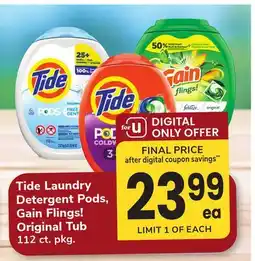 ACME Tide Laundry Detergent Pods, Gain Flings! Original Tub offer