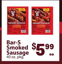 ACME Bar-S Smoked Sausage offer