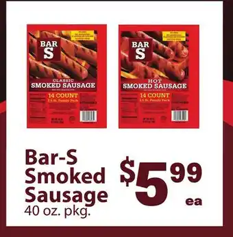ACME Bar-S Smoked Sausage offer