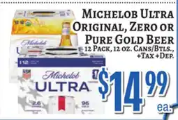 Trade Fair Supermarket MICHELOB ULTRA ORIGINAL, ZERO OR PURE GOLD BEER offer