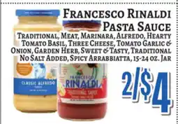 Trade Fair Supermarket FRANCESCO RINALDI PASTA SAUCE offer