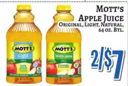 Trade Fair Supermarket Mott's APPLE JUICE offer