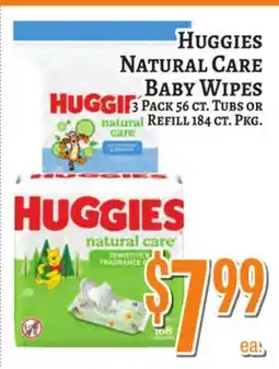 Trade Fair Supermarket HUGGIES NATURAL CARE BABY WIPES offer