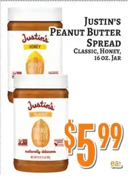 Trade Fair Supermarket JUSTIN'S PEANUT BUTTER SPREAD offer