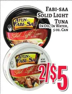 Trade Fair Supermarket FABI-SAA SOLID LIGHT TUNA offer
