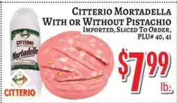 Trade Fair Supermarket Citterio Mortadella With or Without Pistachio offer