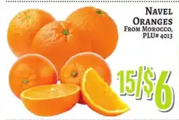 Trade Fair Supermarket NAVEL ORANGES FROM MOROCCO, PLU# 4013 offer