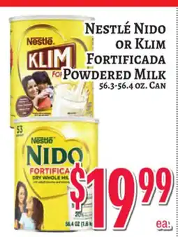 Trade Fair Supermarket Nestlé Nido OR Klim Fortificada POWDERED MILK offer
