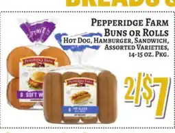 Trade Fair Supermarket PEPPERIDGE FARM BUNS OR ROLLS offer